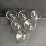 5 Baccarat wine glasses Meurcie service – Art Deco