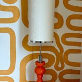 Orange ceramic lamp, 70s