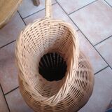 Wicker decorative vase