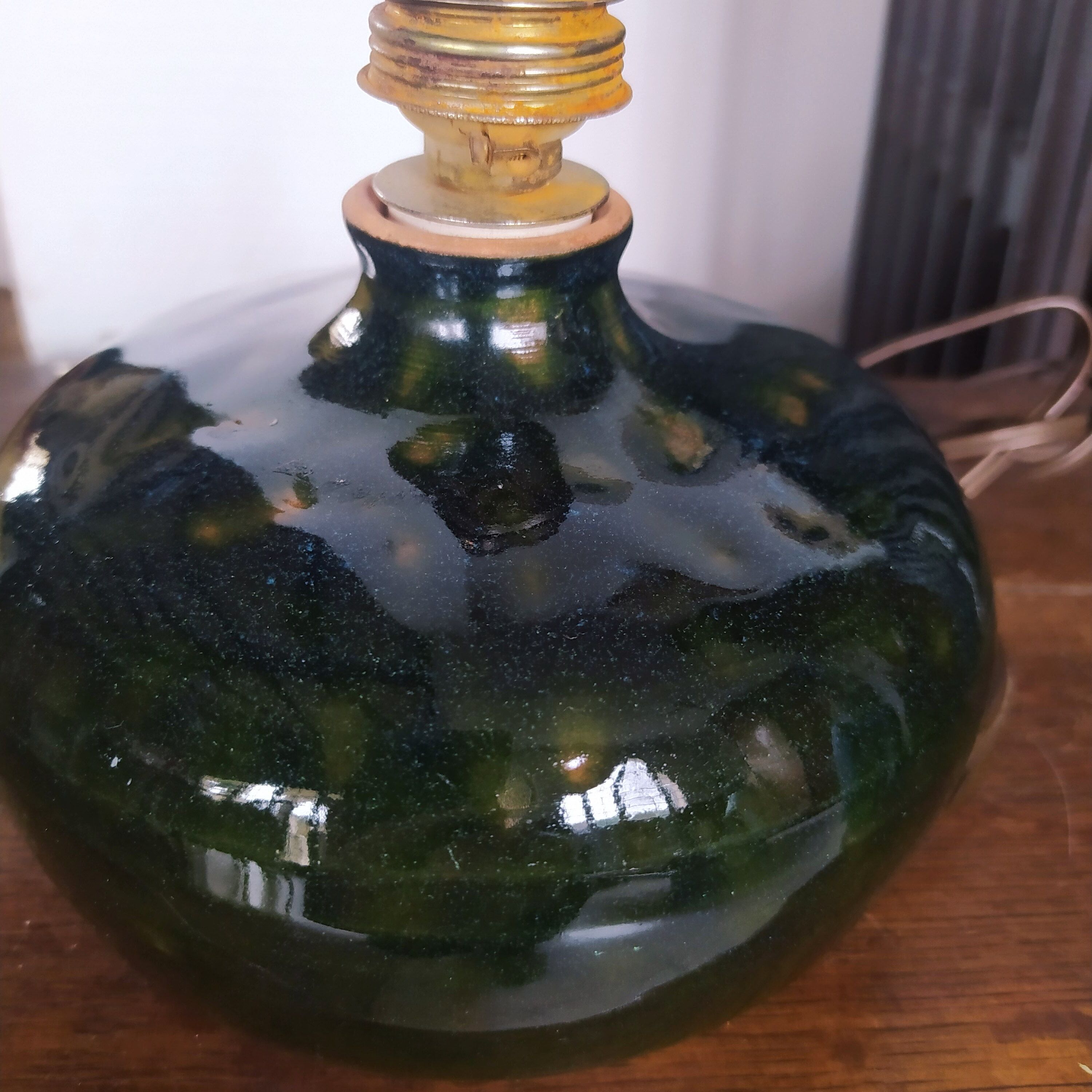 Lamp foot in glazed ceramic from Vezenobres