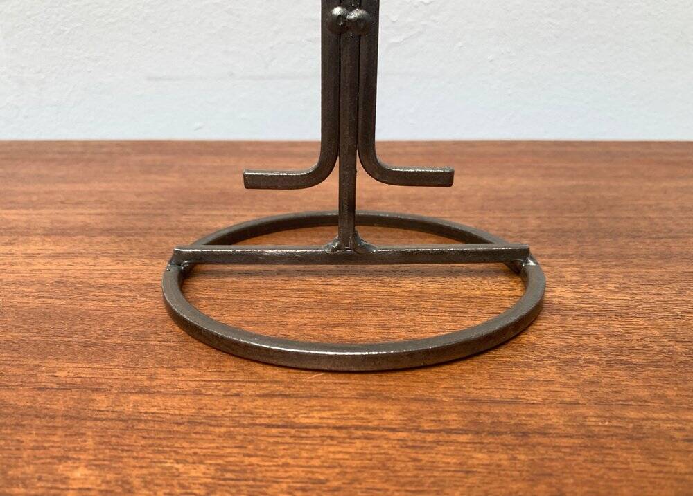 Danish Metal and Glass Candle Holder from the Mid-Century, 1960s