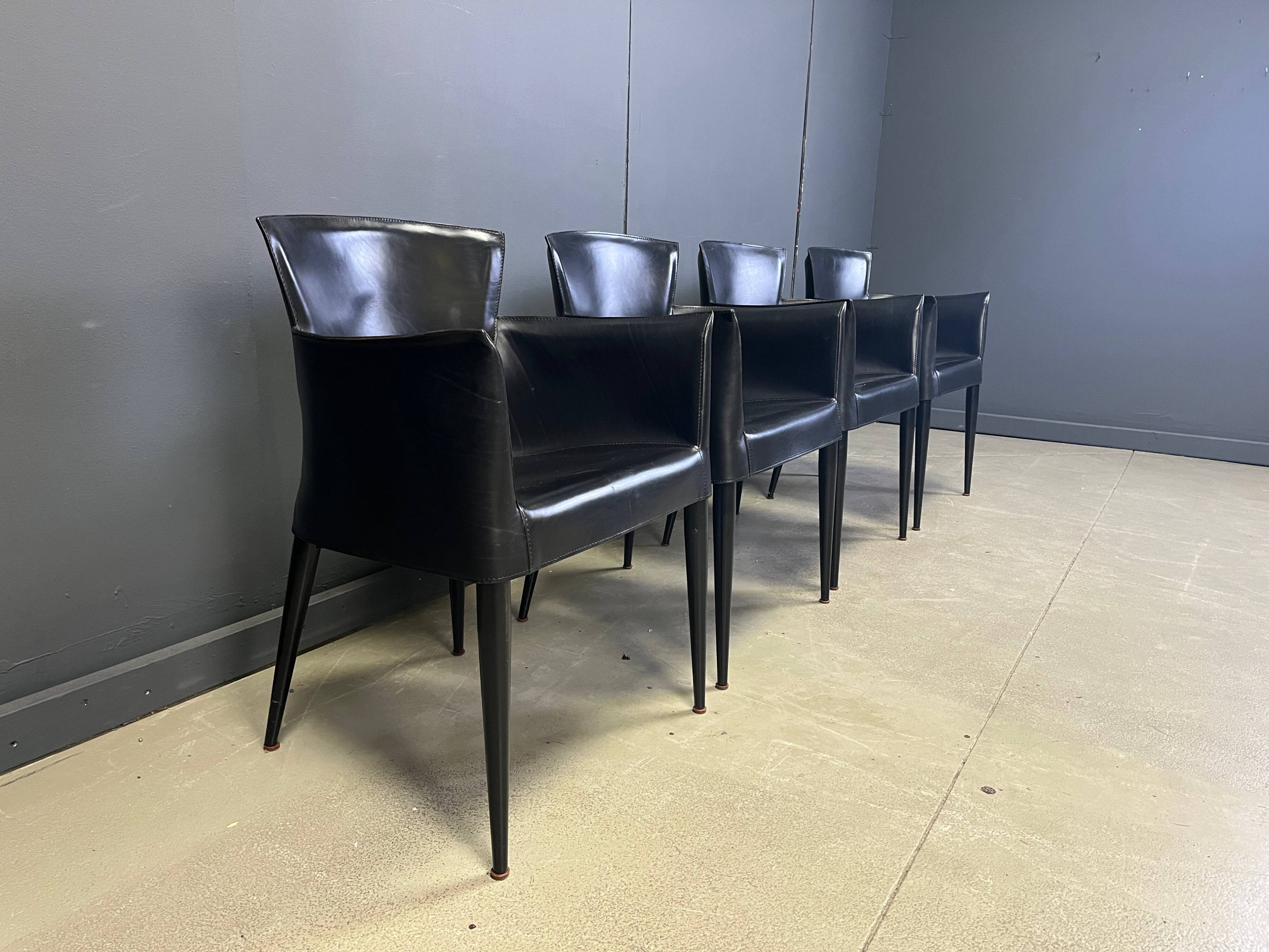 Vela dining chairs by Carlo Bartoli for Matteo Grassi, 1980s