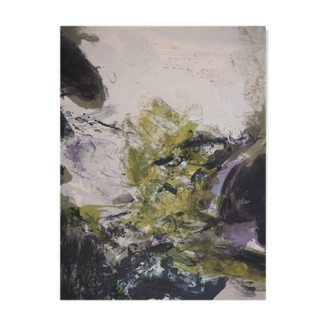 Zao wou-ki : paysage de montagne abstrait - lithographie originale
