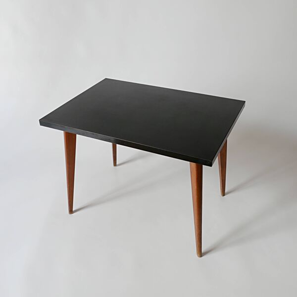 Table basse vintage design 1960 1970 en bois et formica années 60 70