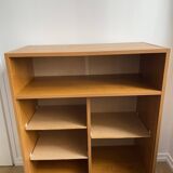 Low storage unit, 70s/80s three height-adjustable shelves