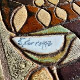 60s coffee table with “tiki” motif Raymond Corroyez