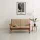 Bench, Danish sofa 2 places in teak by Gustav Thams, for Uldum Mobelfabrik, 1960