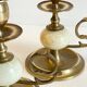 BOUGEOIRS Vintage Onyx Marble and Brass