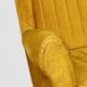 Mid-Century Three Seats Velvet Yellow Sofa, in the style of Gio Ponti