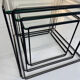Lot of 3 vintage 1970s design nesting coffee tables by Max Sauze.