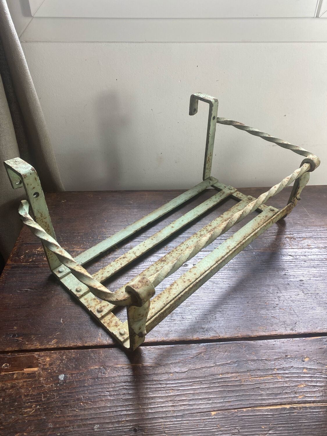 Wrought iron balcony planters