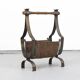 Brutalist Vintage Mid-Century Magazine Rack