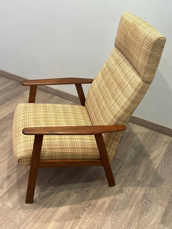 Fauteuil scandinave en teck années 60 Danemark