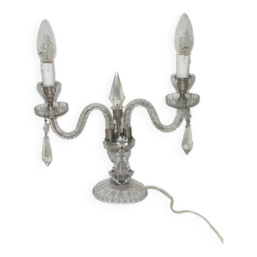 Lampe de table en cristal. France, années 1950.