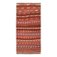 4x9 Red & Blue Turkish Kilim Rug, Living Room Rug, 133x272Cm Vintage Kilim