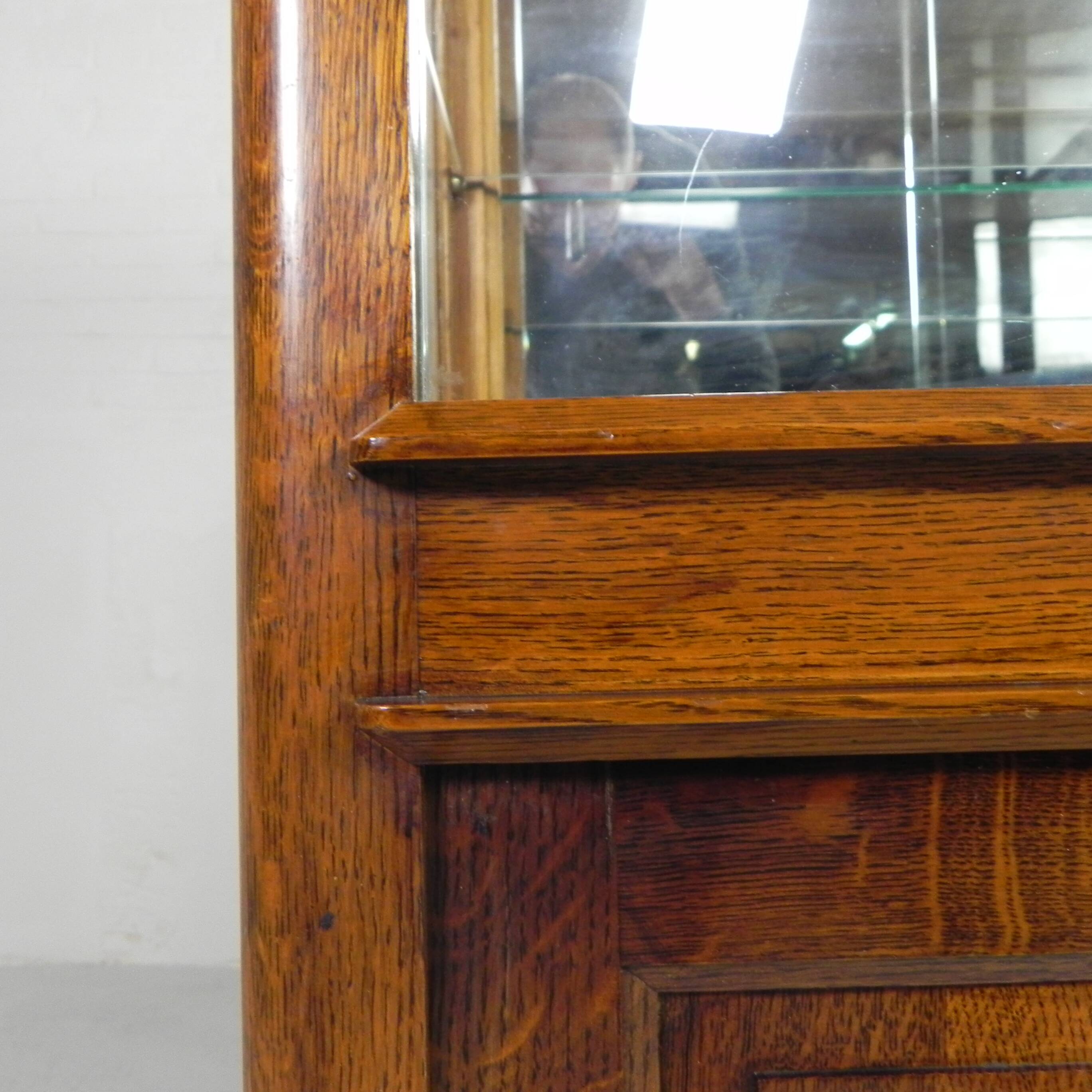 Art Deco display cabinet with sliding glass doors