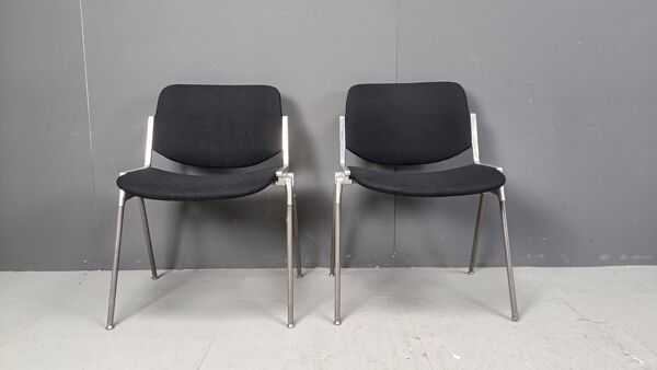 8 chaises vintage DSC 106 de Giancarlo Piretti pour Castelli