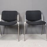 8 chaises vintage DSC 106 de Giancarlo Piretti pour Castelli