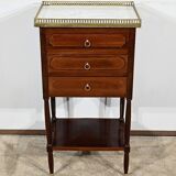 Small Chiffonnière Living Room Table in Mahogany, Louis XVI – 18th Century