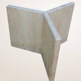 Octagonal coffee table in travertine