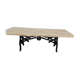 Large industrial table cast iron foot and top solid oak raw