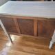 Restored antique Portuguese commode - grey patina & brass handles