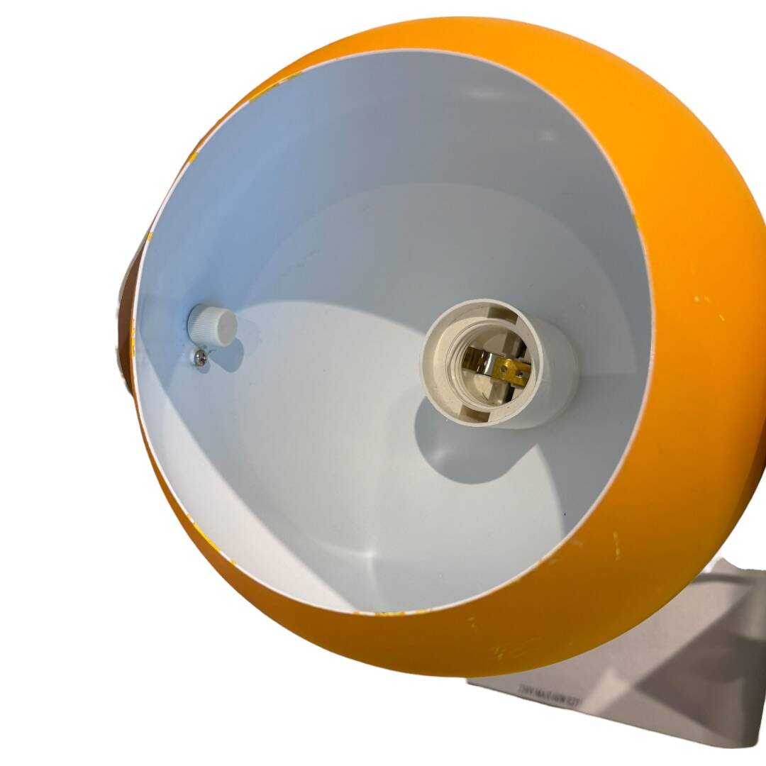 Pair of Space Age eyeball orange lamps by Massive Belgium