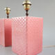Pink Italian table lamps, 1970s.