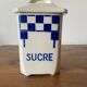 Pot à sucre vintage Badonwiller, motif damiers