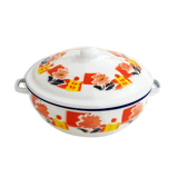 Small metal enamelled casserole China