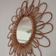 Vintage bamboo mirror 56cm