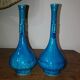 Paire de vases bleu japonisant Th.Deck