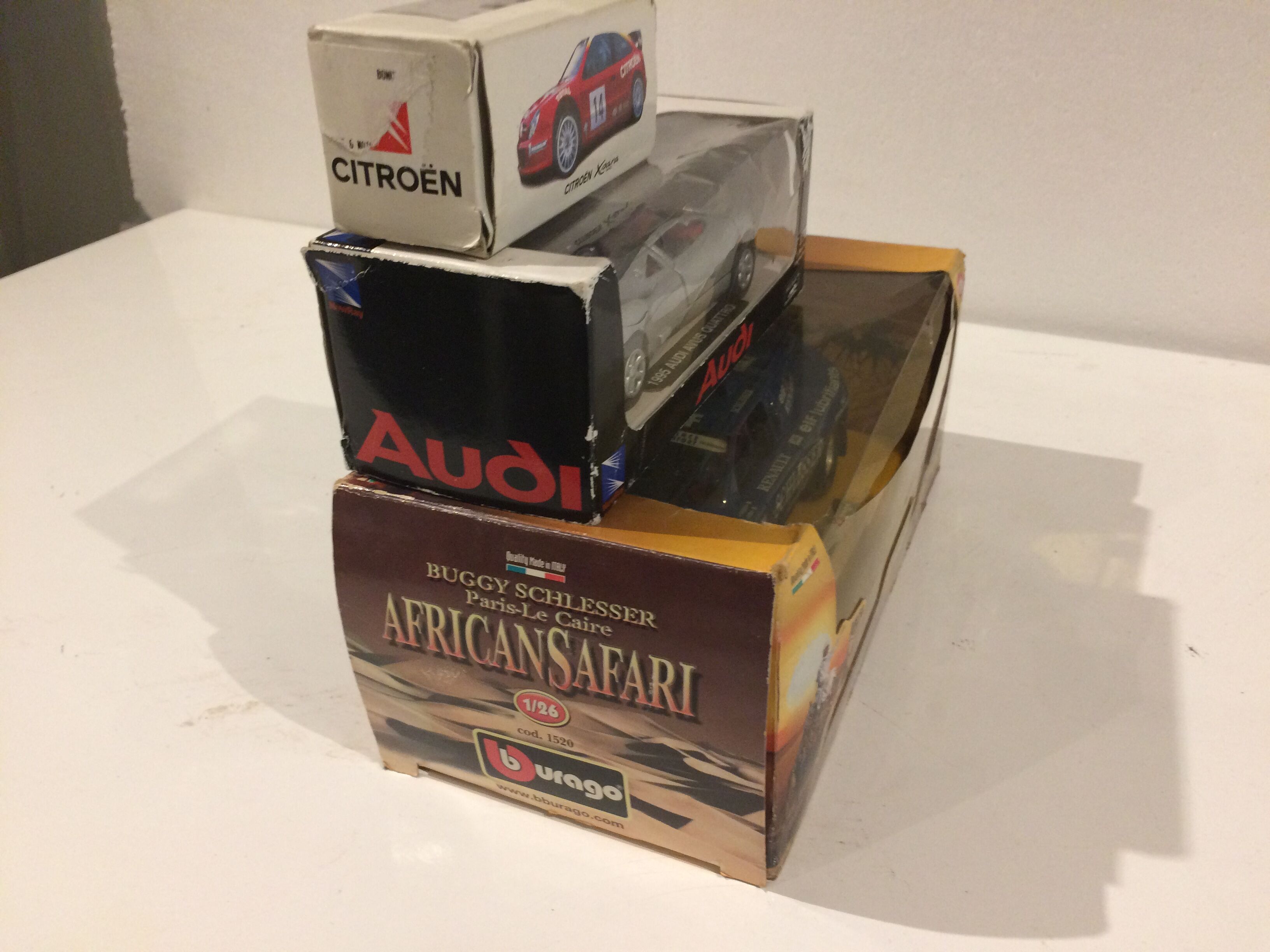 3 cars rally lot collectible car