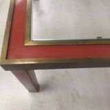 Table basse laiton verre