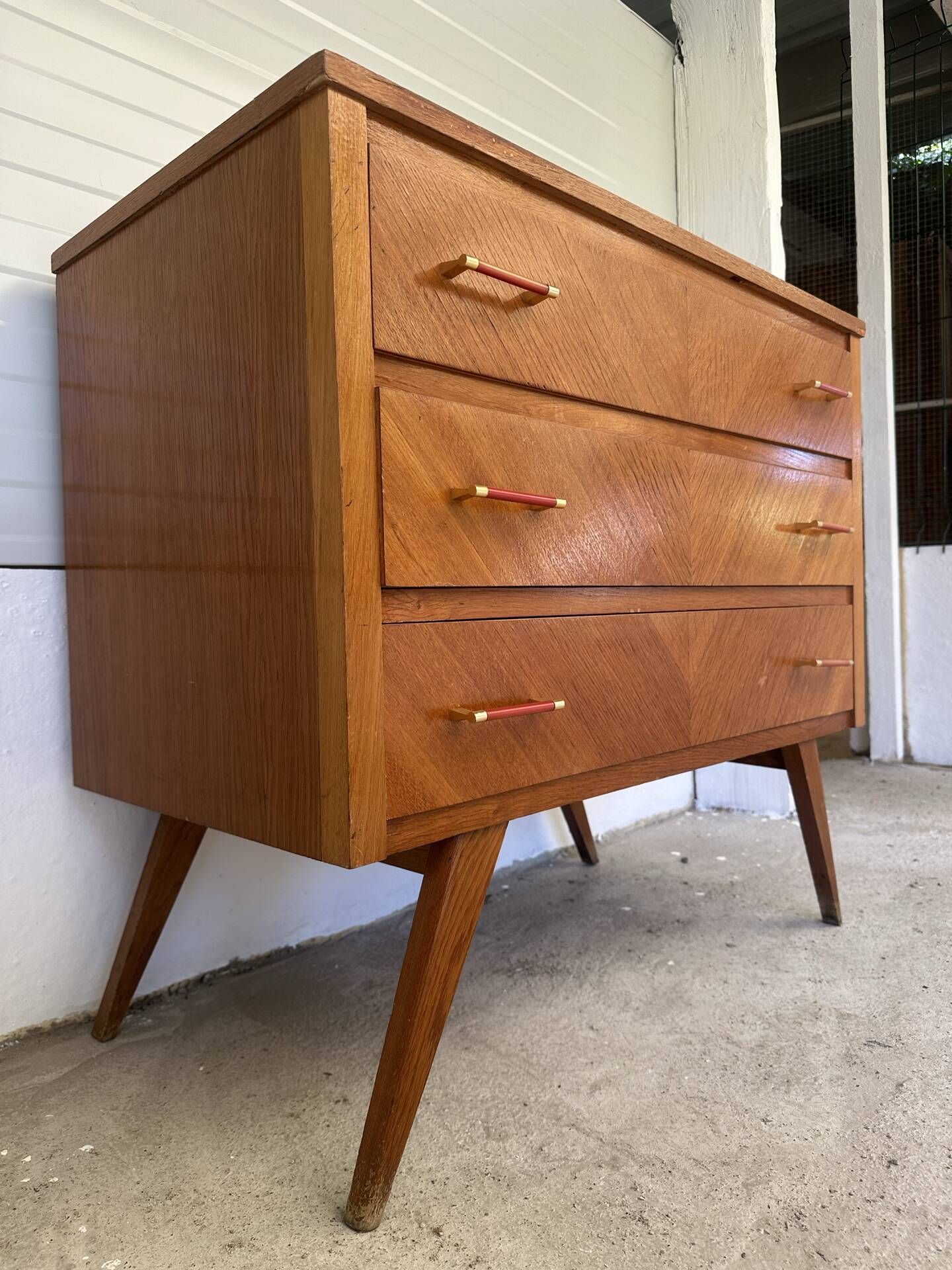 Vintage Scandinavian wooden chest of drawers – 3 drawers – 1960s