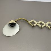 Original brass and metal scissors wall light by SIS Leuchten, Germany, 1950s.