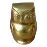 Figure Owl Hollow Brass Sculpture Vintage Collection