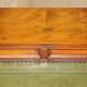 Military desk Harrods in Burr Yew wood with leather, country style.