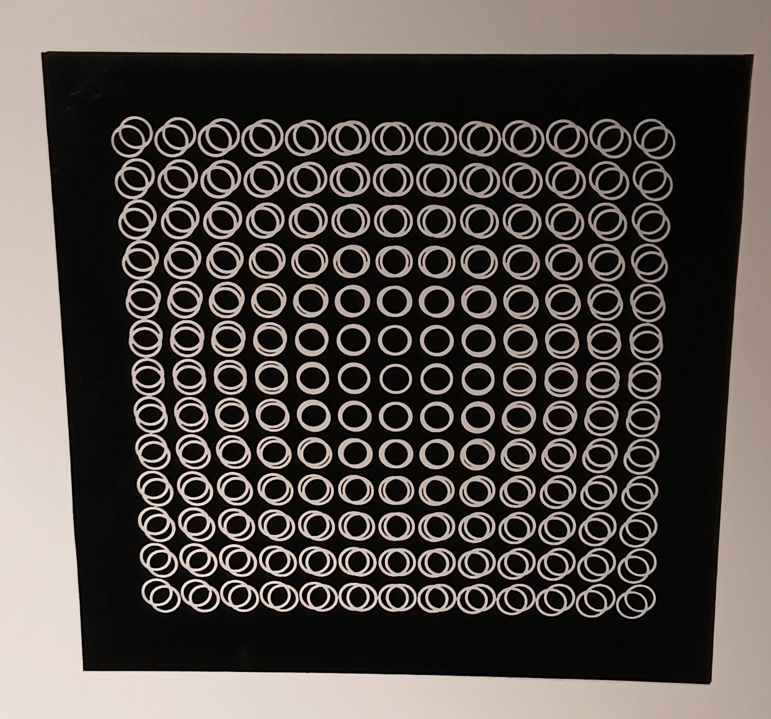 Vasarely silkscreen print - "Deep Kinetics" - 3D Illusion & Black and White