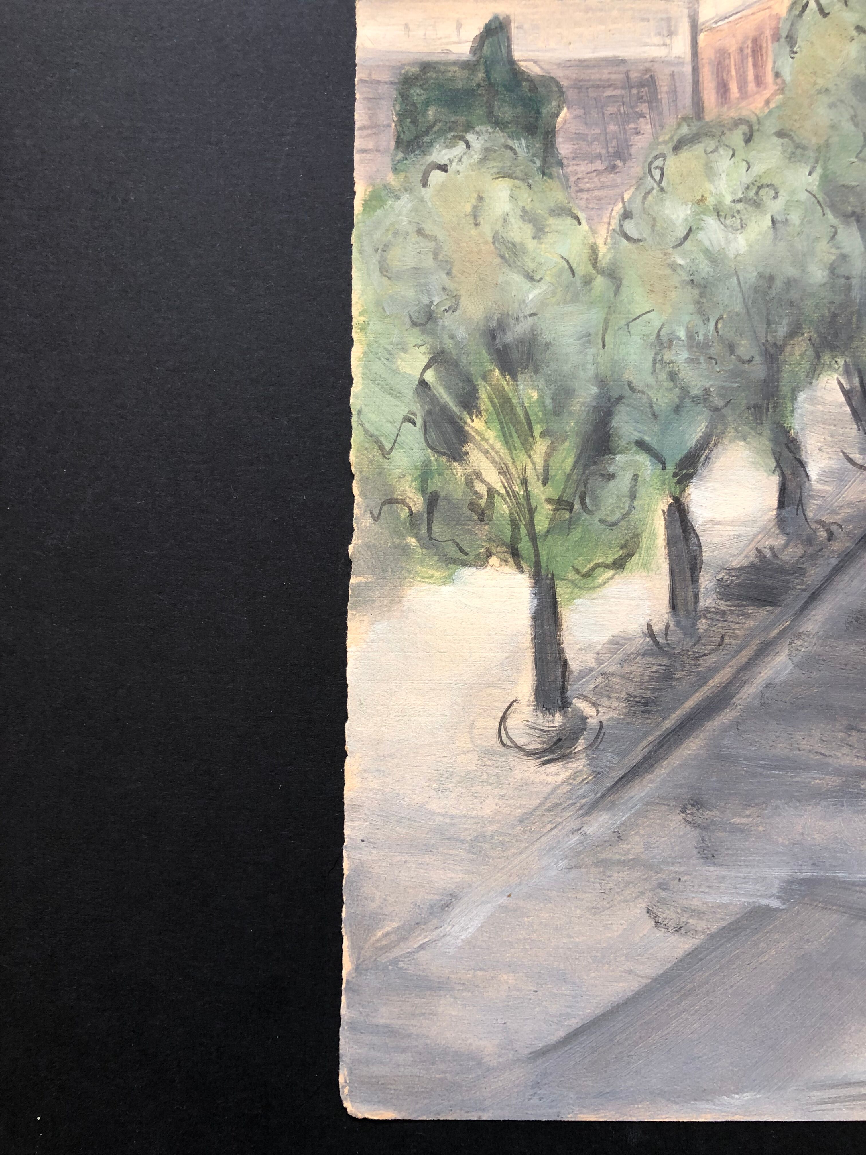 Gouache rue de paris