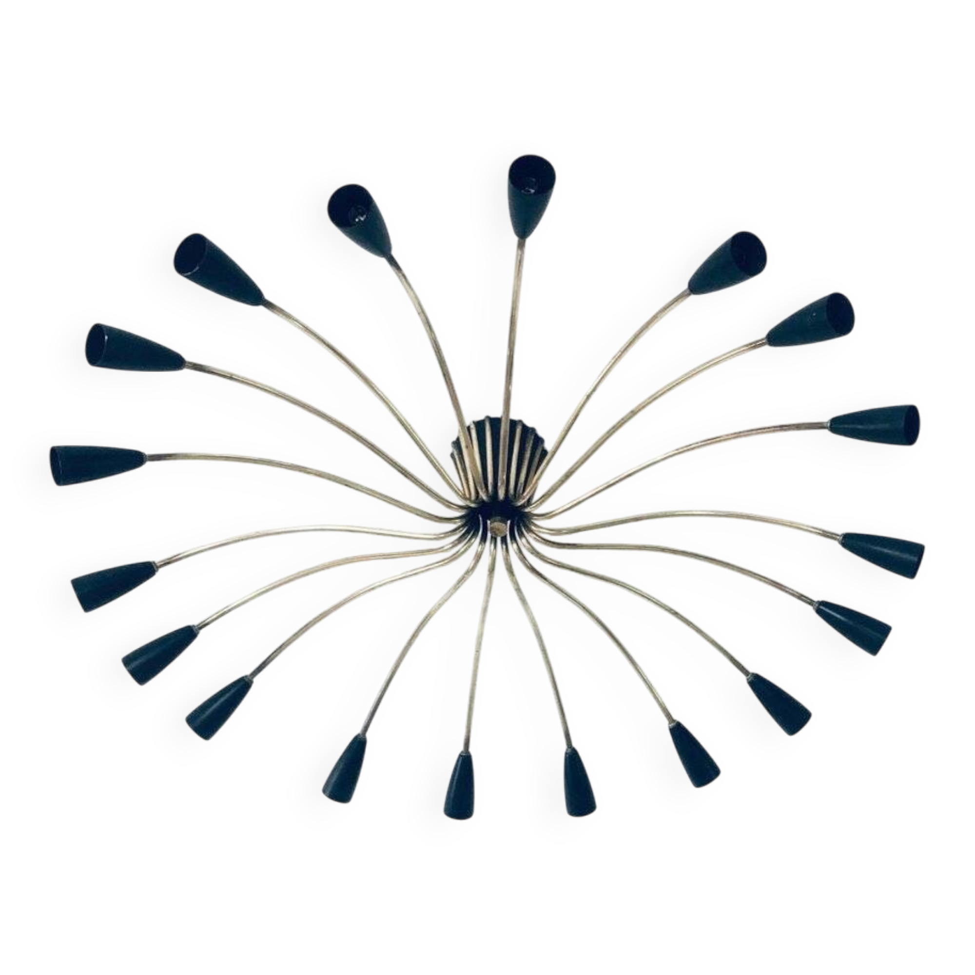 Sputnik 18-Arm Ceiling Lamp from Kaiser Leuchten, Germany, 1950s