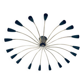 Sputnik 18-Arm Ceiling Lamp from Kaiser Leuchten, Germany, 1950s