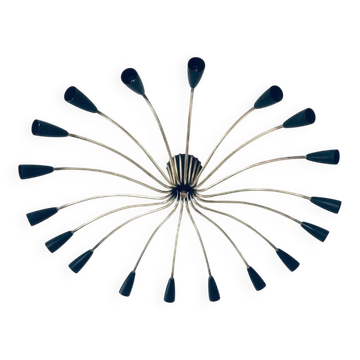 Sputnik 18-Arm Ceiling Lamp from Kaiser Leuchten, Germany, 1950s