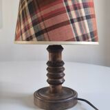 Turned wood table lamp, 1960