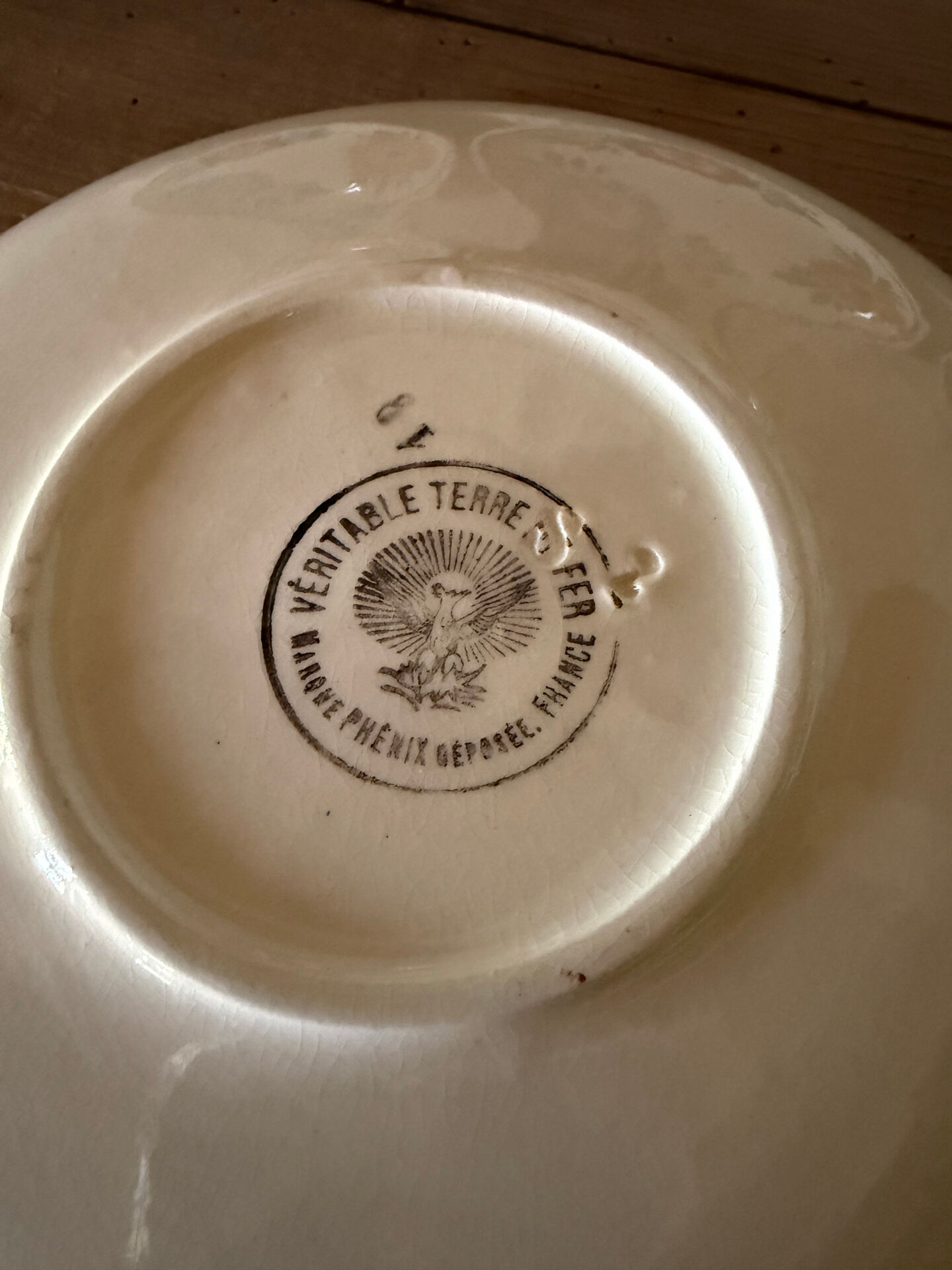 Ironstone dessert plates