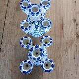 Pair of Tunisian ceramic candlesticks