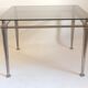 Steel coffee table and tempered glass 70s