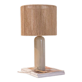 Lampe grès et fil de jute