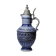 Large salt-glazed stoneware beer jug with tin, Germany, Westerwald type.