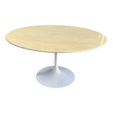 Vintage round Knoll Tulip eettafel (137cm) Marmer